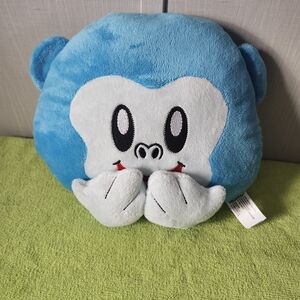 🤭Blue and White Plush Monkey Pillow